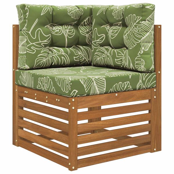 vidaXL Lauko sofa pagalvėlė 3 pcs Lapų dizainas Poliesteris