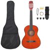 vidaXL Klasikinės gitaros rinkinys pradedantiesiems, 8 dalių, 3/4 36"
