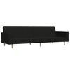 vidaXL Dvivietė sofa-lova, juodos spalvos, audinys
