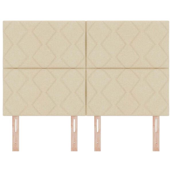 vidaXL Galvūgalis su galvūgalio Kreminė 160 cm Dirbtinė oda