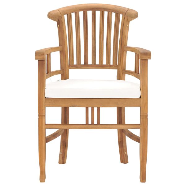 vidaXL Valgomojo komplektas su pagalvėmis, 3 dalių, tikmedžio masyvas