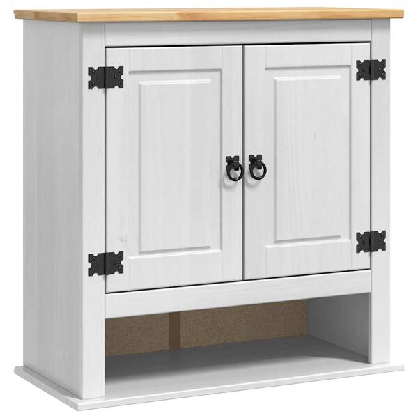 vidaXL Pakabinama spintelė su saugykla Corona Balta 70 x 33 x 71,5 cm