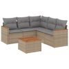 vidaXL Patio Sofa Set 5 vietos Beige and Grey