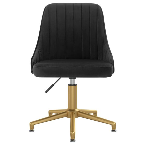 vidaXL Pasukamos valgomojo kėdės, 6vnt., juodos spalvos, aksomas