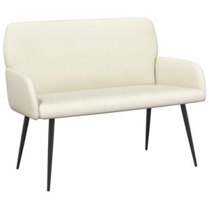 vidaXL Dvivietė sofa su metalinėmis kojelėmis 2 vietos Kreminė