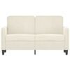 vidaXL Dvivietė sofa, kreminės spalvos, 120cm, aksomas