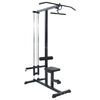 vidaXL Vertikalios traukos treniruoklis Juoda 110 x 70 x 187 cm