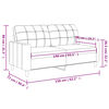 vidaXL Dvivietė sofa, &scaron;viesiai pilkos spalvos, 140cm, audinys