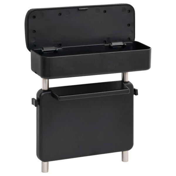 vidaXL Automobilio porankis, juodas, 23x8x(30-38)cm, ABS, universalus