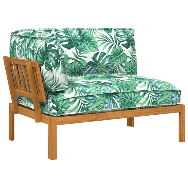 vidaXL Sofos komplektas su pagalve Lapų ra&scaron;tas 133 x 92 x 69 cm