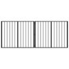 vidaXL &Scaron;unų vartai 2 pcs Juodas 100 x 80 cm Cinkuota plienas