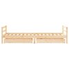vidaXL Vaiki&scaron;kos lovos rėmas su stalčiais, 90x200cm, pu&scaron;ies masyvas