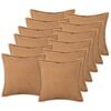vidaXL Pagalvėlės užvalkalas 12 pcs HOUTEN Smėlio 50 x 50 cm Boucl&eacute;