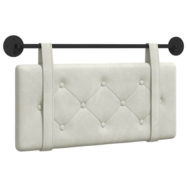 vidaXL Kabantysis galvūgalis Kreminė 90 x 55 x 5 cm Aksomas