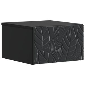 vidaXL Sieninis naktinis staliukas Juoda 49 x 34,5 x 20 cm