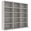 vidaXL Spintelė kompaktiniams diskams, betono, 100x23x89,5cm, mediena