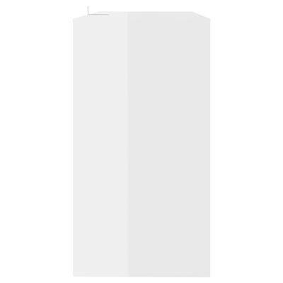 vidaXL Konsolinis staliukas, baltas, 89x41x76,5cm, plienas, blizgus