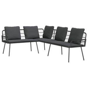 vidaXL Sofa 5-Vietų skaičius Antracitas Plienas