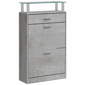 vidaXL Spintelė batams, betono pilka, 63x24x104cm, apdirbta mediena