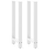 vidaXL Baro stalo kojos, baltos, 2 vnt., 40x(100-101) cm, plienas