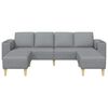 vidaXL Svetainės sofa 3 pcs &Scaron;viesiai pilka Poliesteris