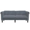 vidaXL Dvivietė sofa, tamsiai pilkos spalvos, aksomas