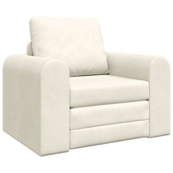 vidaXL Sofa lova Kreminė 98 x 71 x 83 cm Aksomas