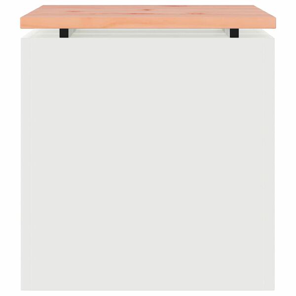 vidaXL Sodo suolas Balta 40 x 40 x 43 cm Plienas