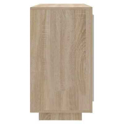 vidaXL Šoninė spintelė, balta ir ąžuolo, 80x40x75cm, apdirbta mediena