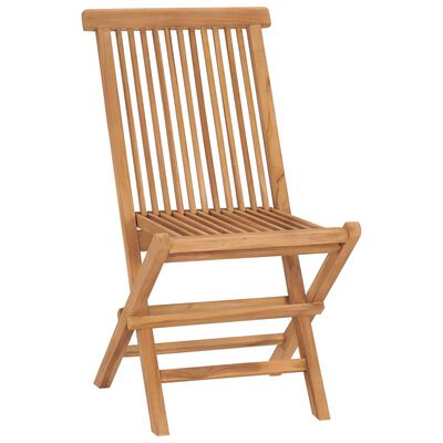 vidaXL Sulankstomos sodo kėdės, 4vnt., tikmedžio medienos masyvas