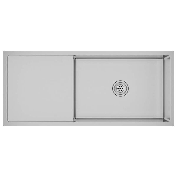 vidaXL Virtuvės plautuvė, rankų darbo, nerūdijantis plienas