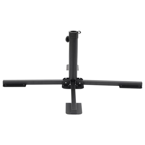 vidaXL Skėčio nuo saulės pagrindas 38/48 mm stulpams, juodas, plienas