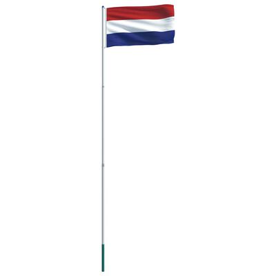 vidaXL Olandijos vėliava su stiebu, aliuminis, 6m