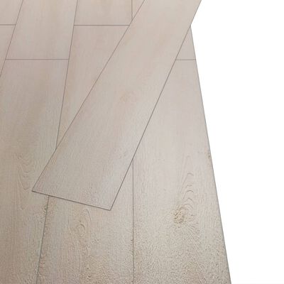 vidaXL Grindų plokštės, ąžuolo baltos, PVC, 4,46m², 3mm, nelipnios
