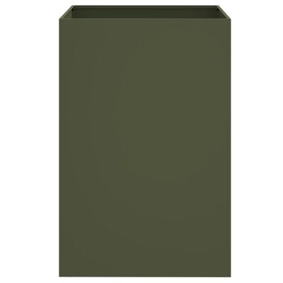 vidaXL Lovelis, alyvuogių žalias, 52x48x75cm, šaltai valcuotas plienas