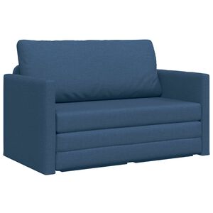 vidaXL Sofa lova Mėlyna 124 x 71 x 78 cm audinys