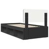 vidaXL Lovos rėmas Juoda 75 x 190 cm Kietos pu&scaron;ies mediena