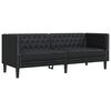 vidaXL Svetainės sofa 3 pcs Juoda 194 x 74,5 x 70,5 cm Dirbtinė oda