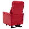 vidaXL Atsistojantis masažinis krėslas, raudonos spalvos, dirbtinė oda
