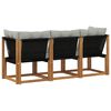 vidaXL Lauko vidurinė ir kampinė sofa su pagalve 3 Vienetas Natūrali