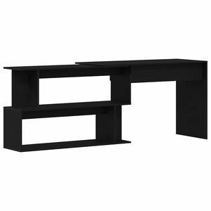 vidaXL Stalas Juodas ąžuolas 200 x 50 x 76 cm Apdirbta mediena