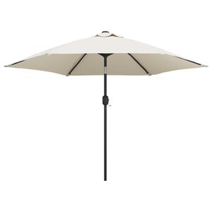 vidaXL Skėtis nuo saulės, smėlio baltos spalvos, 3m, plieninis kotas