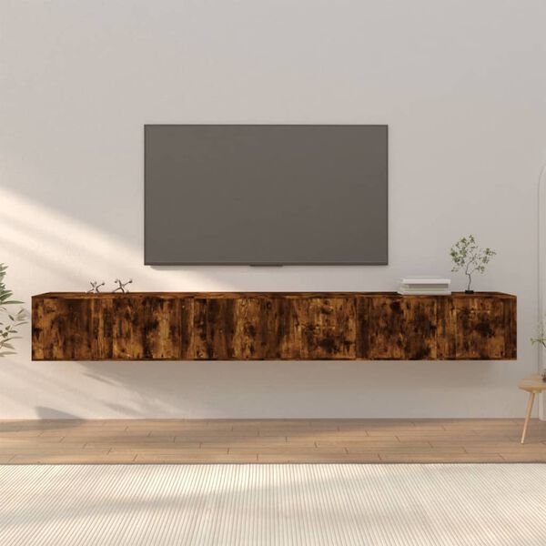 vidaXL Sieninės TV spintelės, 3vnt., dūminio ąžuolo, 100x34,5x40cm