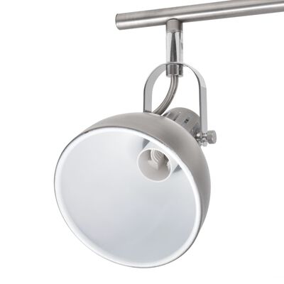 vidaXL Lubinis šviestuvas su 4 E14 lemputėmis, pilkos spalvos