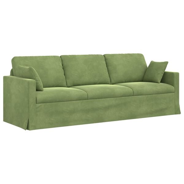 vidaXL Sofa &Scaron;viesiai žalia 228 x 78 x 80 cm Aksomas