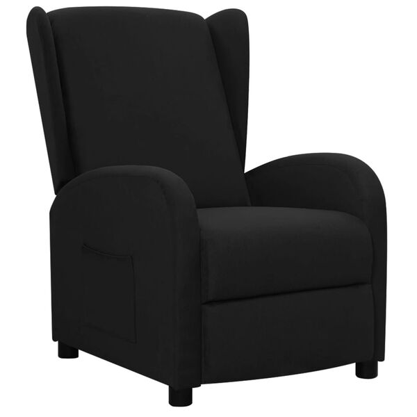 vidaXL Atlo&scaron;iamas krėslas, juodos spalvos, audinys