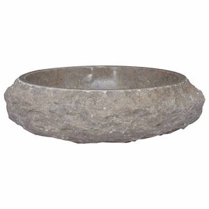 vidaXL Praustuvas, pilkos spalvos, skersmuo 40x12cm, marmuras