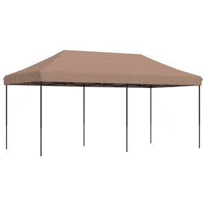 vidaXL I&scaron;skleidžiama proginė palapinė, rudos spalvos, 580x292x315cm
