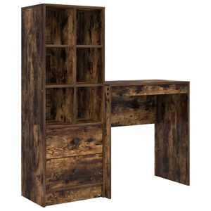 vidaXL Stalas Rūkyta ąžuolas 115,5 x 40 x 127 cm 2 vnt.
