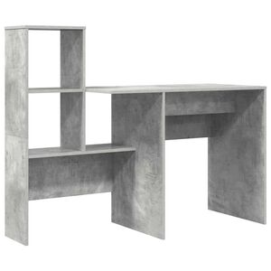vidaXL Stalas Betono pilka Apdirbta mediena 131,5 x 50 x 106,5 cm